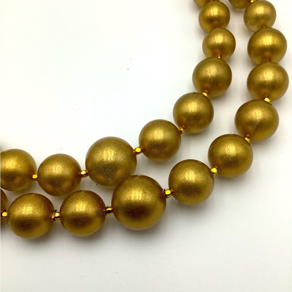 Vintage Double Strand Matte gold Beads - Picture 3 of 3